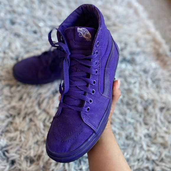 solid color vans sk8 hi